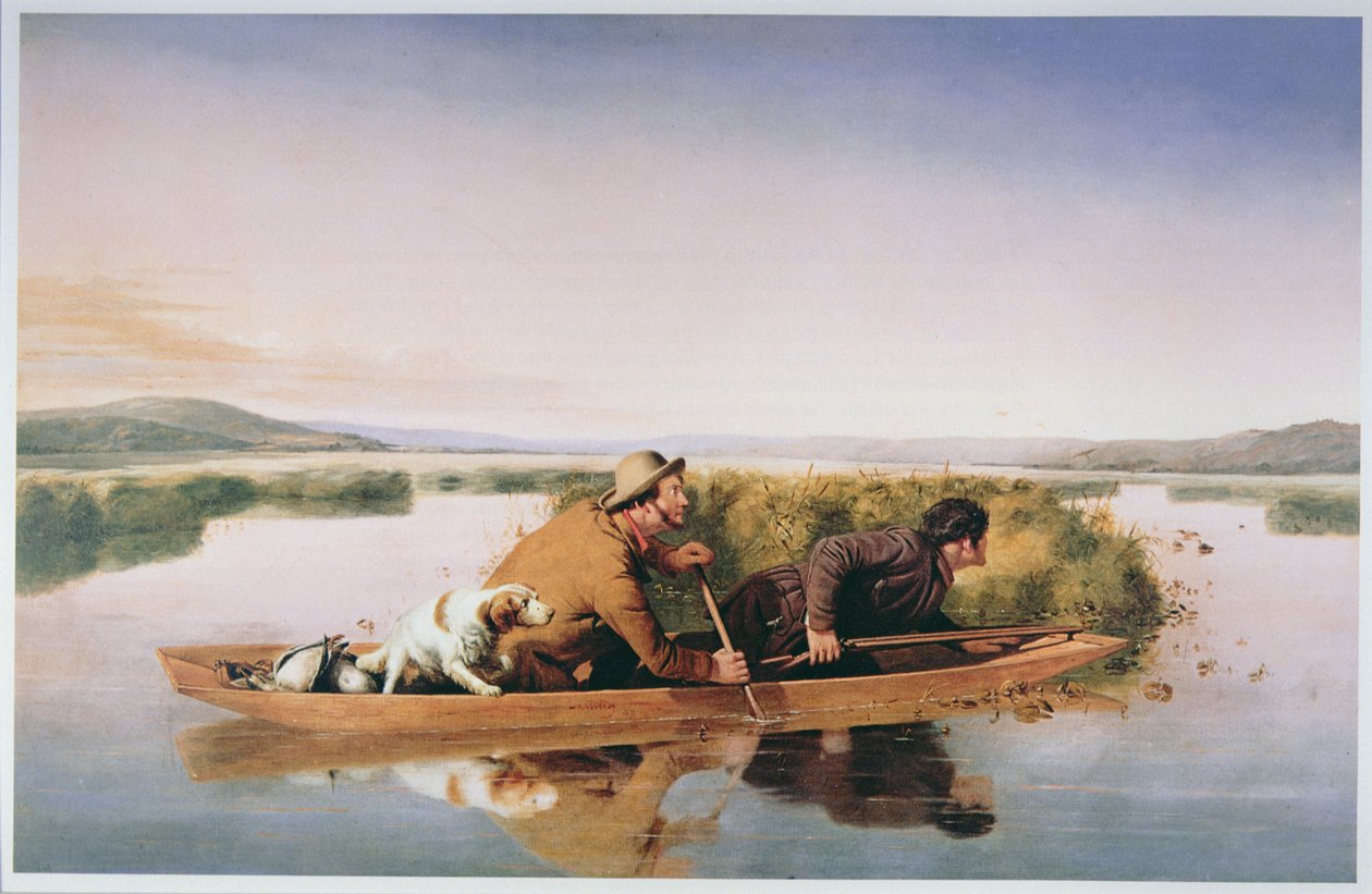 Duck Hunters på Hoboken Marshes, New Jersey av William Tylee Ranney