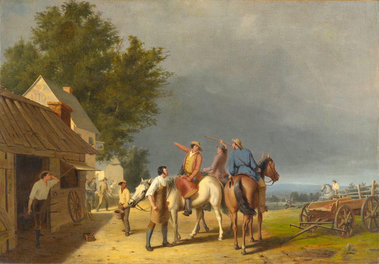Første nyheter om slaget ved Lexington, 1847 av William Tylee Ranney