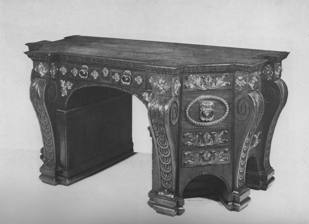 Et av et par George II-biblioteksbord av William Vile