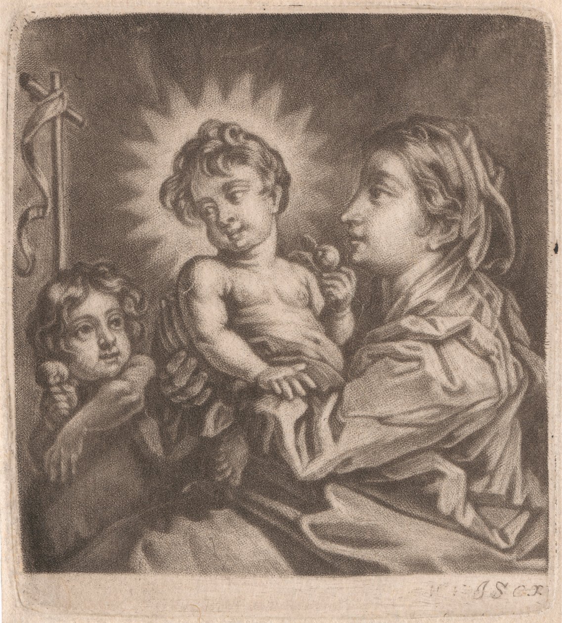 Jomfru, Kristusbarn og St. Johannes av William Vincent