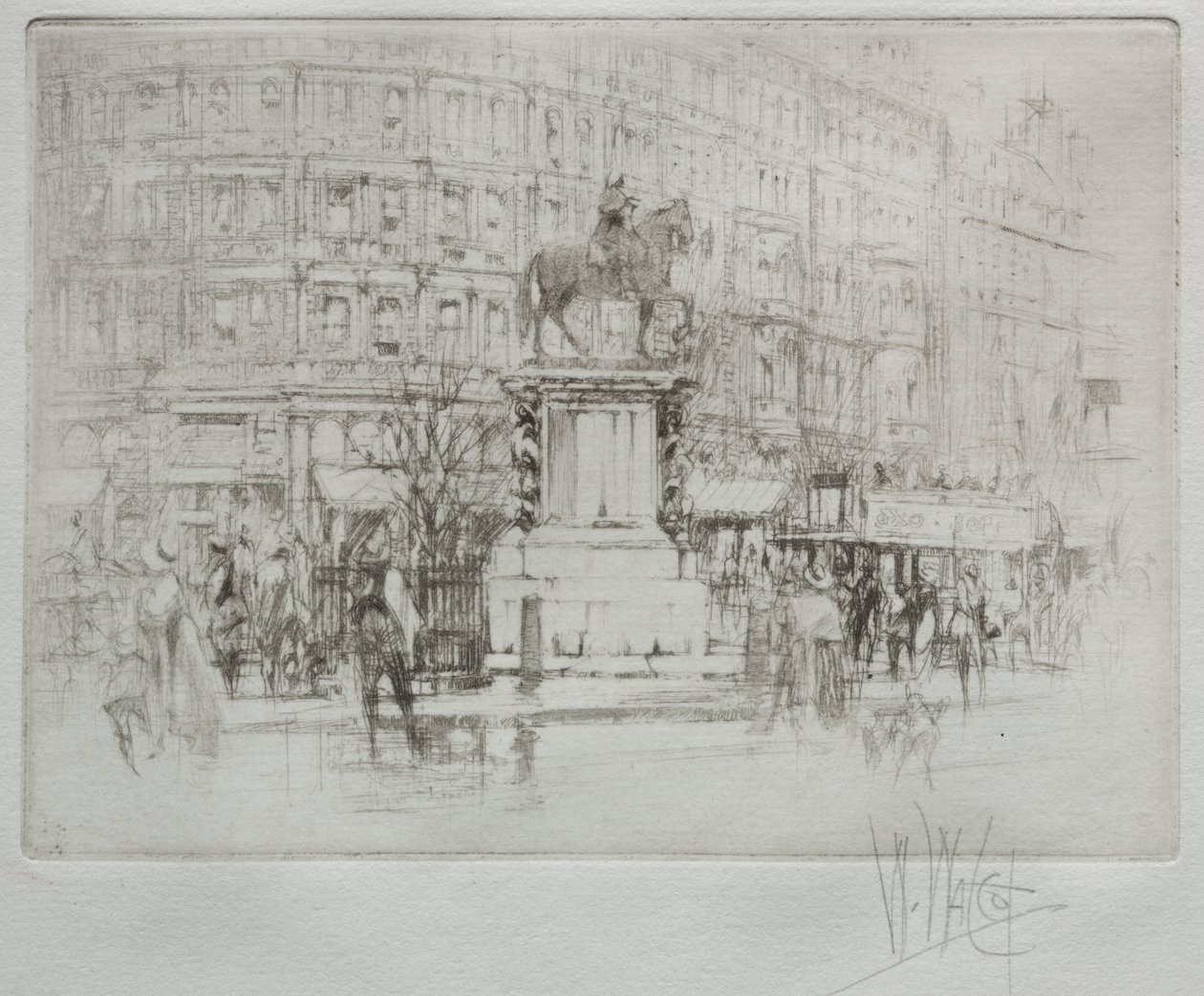 Charing Cross: Statuen av Charles I av William Walcot