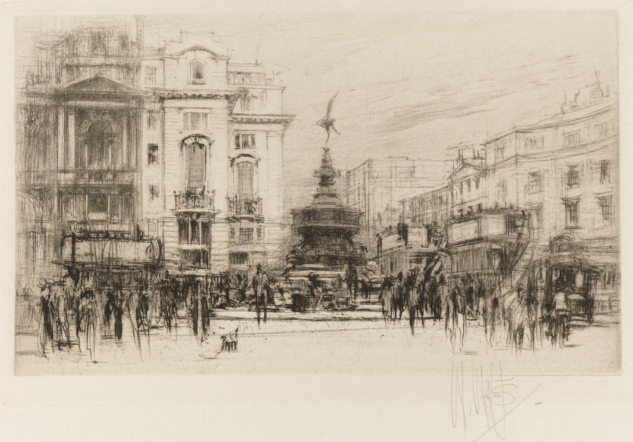 London-sett: Piccadilly Circus (med Criterion Theatre) av William Walcot