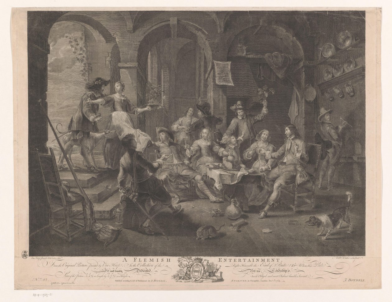 Interiør med røyke- og drikkeselskap En flamsk underholdning (tittel på objekt) Hovedmalerier av England (serietittel) The Most Capital Paintings in England (serietittel) av William Walker