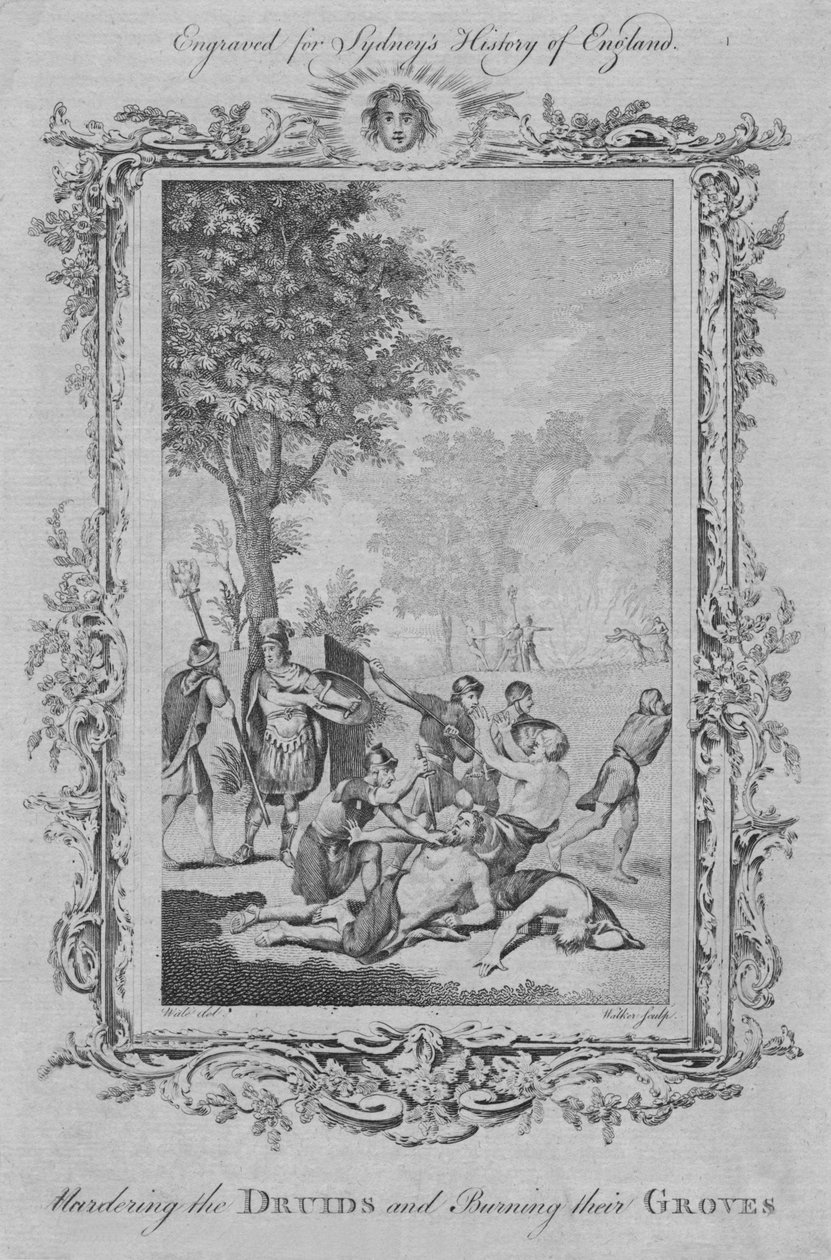 Murdering the Druids and Burning their Groves, 1773. av William Walker