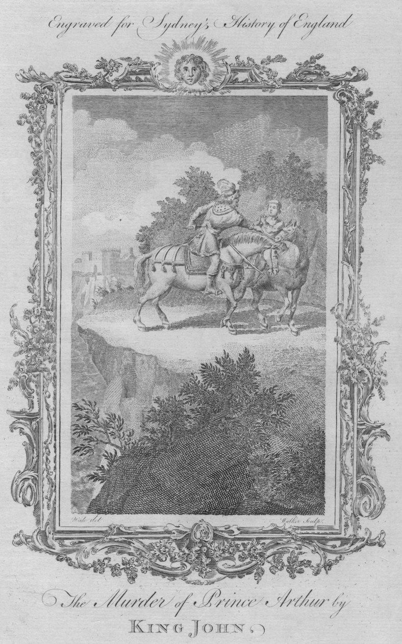 The Murder of Prince Arthur av King John, 1773. av William Walker