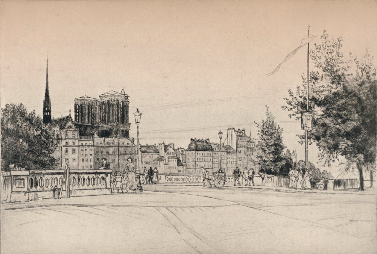 Tårnene i Notre-Dame, 1915 av William Walker