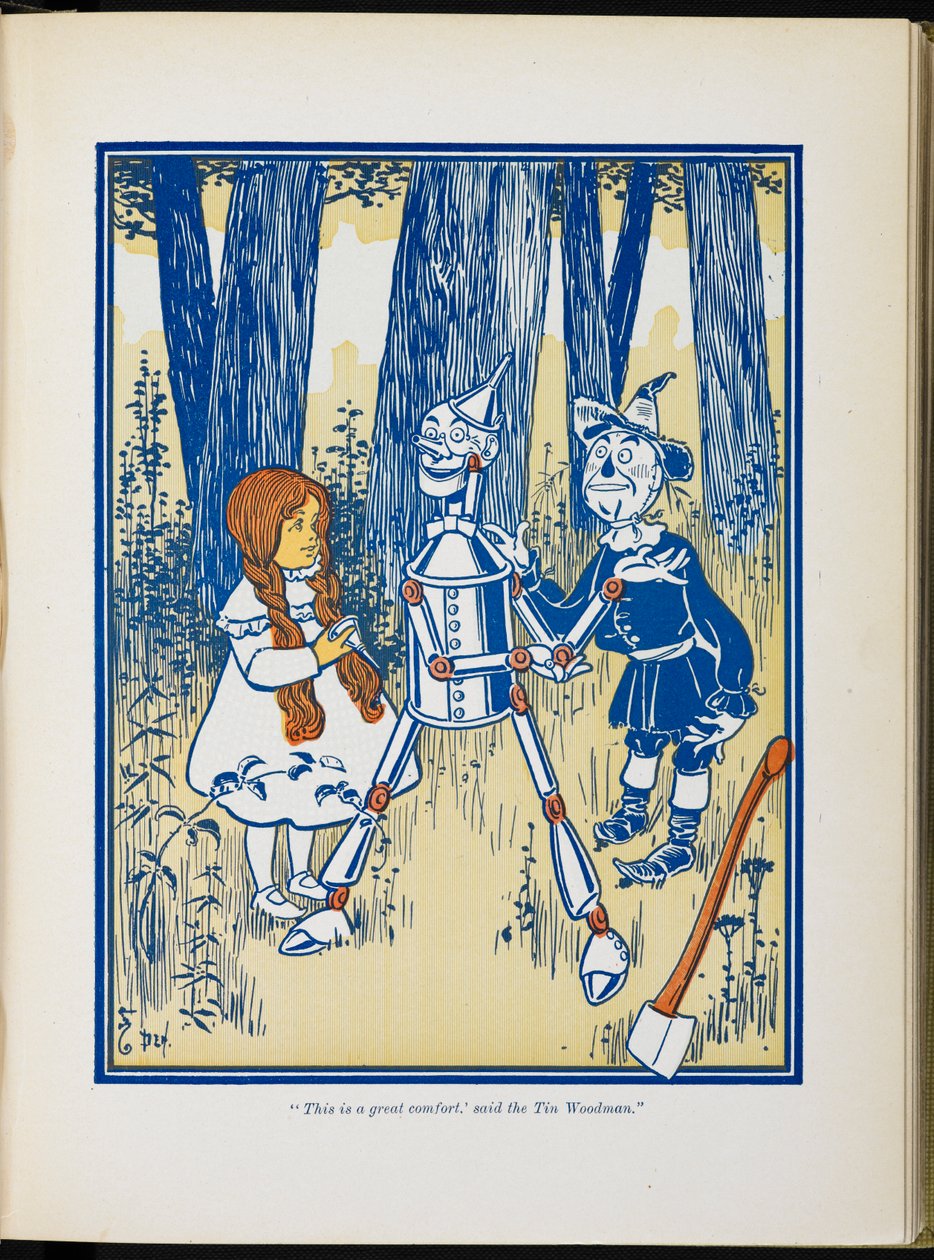 Dorothy, tinnskogmannen og fugleskremselet. av William Wallace Denslow