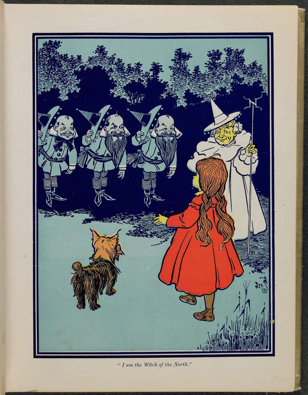 «Jeg er heksa fra nord», illustrasjon fra «Den fantastiske trollmannen fra Oz» av Lyman Frank Baum av William Wallace Denslow