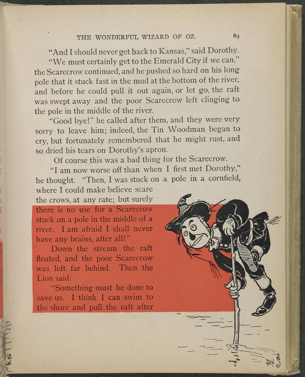Illustrasjon fra «Den fantastiske trollmannen fra Oz» av Lyman Frank Baum av William Wallace Denslow