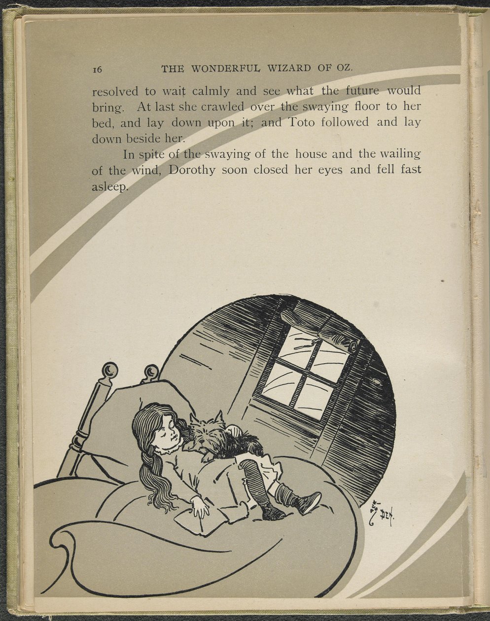 Illustrasjon fra «Den fantastiske trollmannen fra Oz» av Lyman Frank Baum av William Wallace Denslow