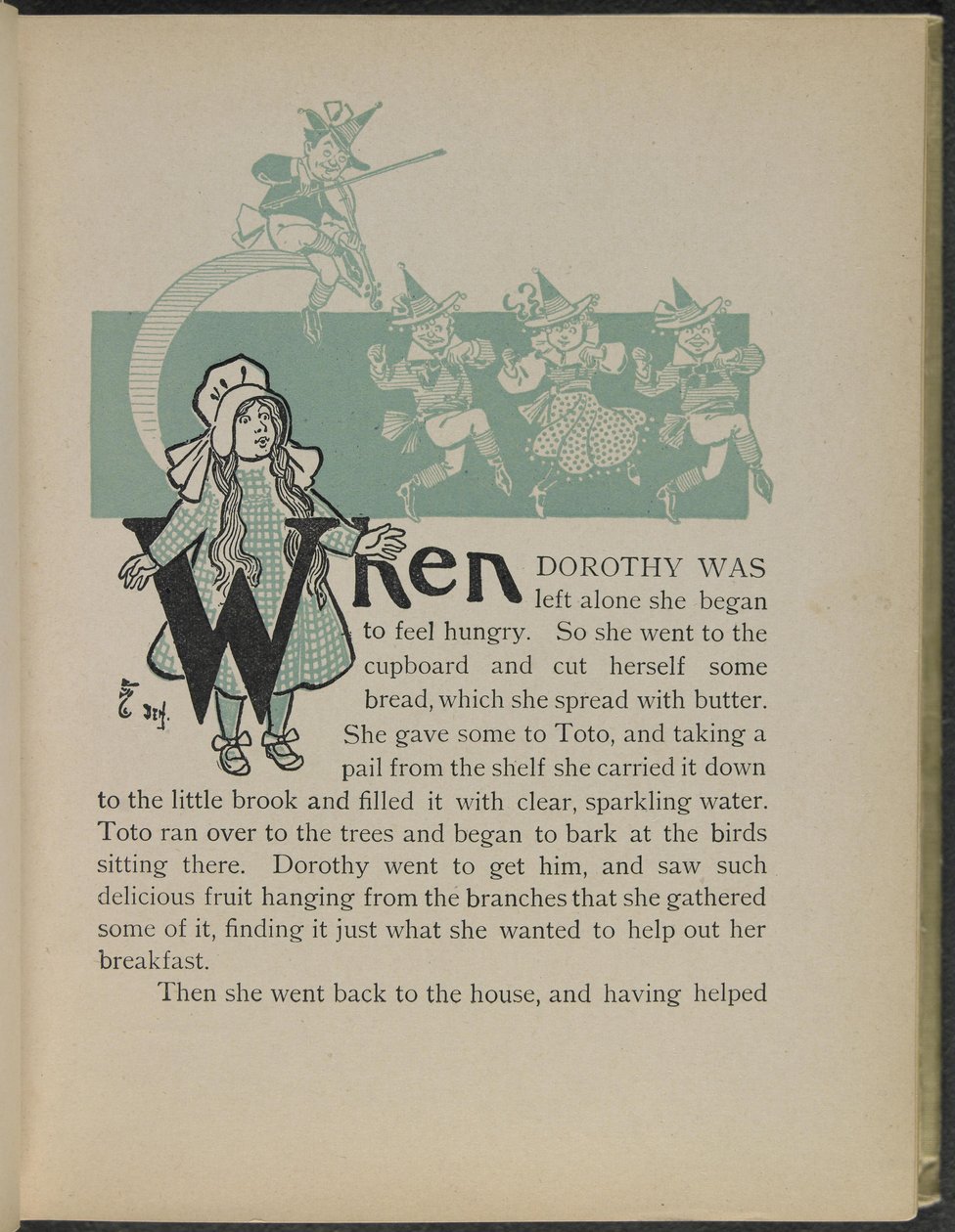 Illustrasjon fra «Den fantastiske trollmannen fra Oz» av Lyman Frank Baum av William Wallace Denslow