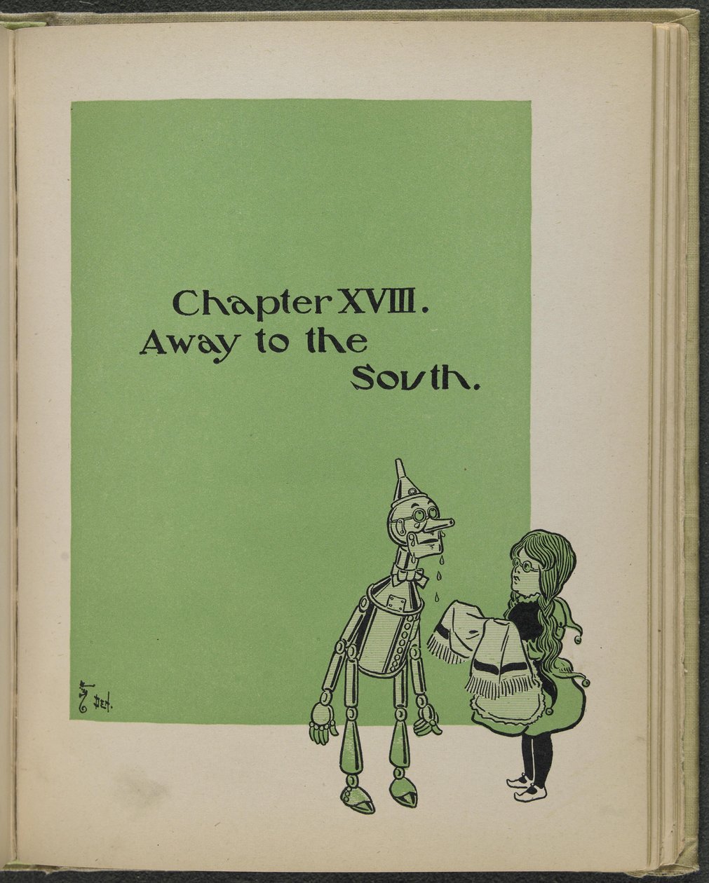 Illustrasjon fra «Den fantastiske trollmannen fra Oz» av Lyman Frank Baum av William Wallace Denslow