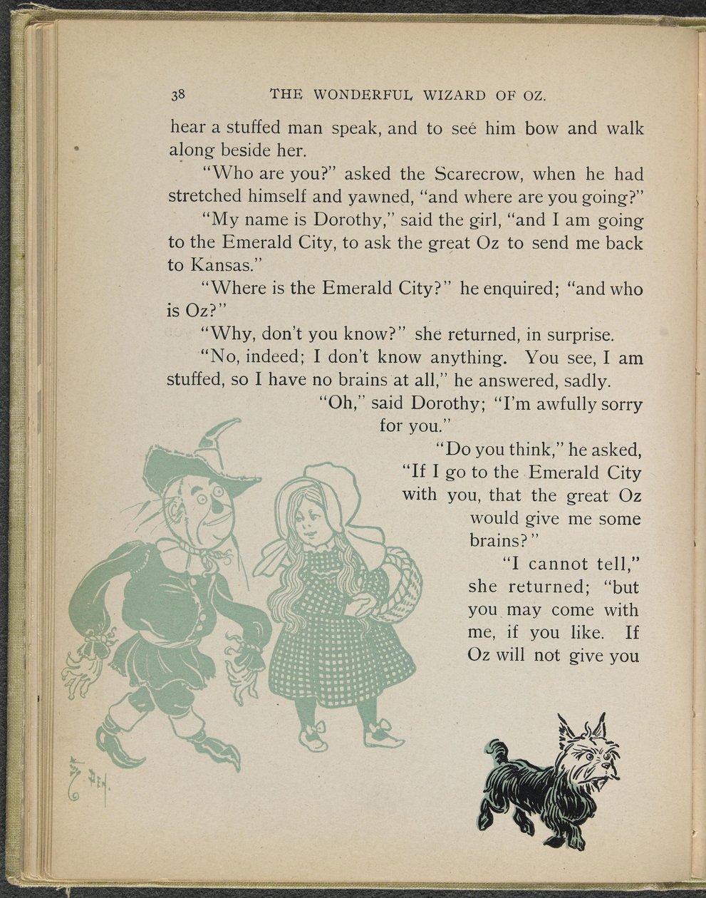 Illustrasjon fra «Den fantastiske trollmannen fra Oz» av Lyman Frank Baum av William Wallace Denslow