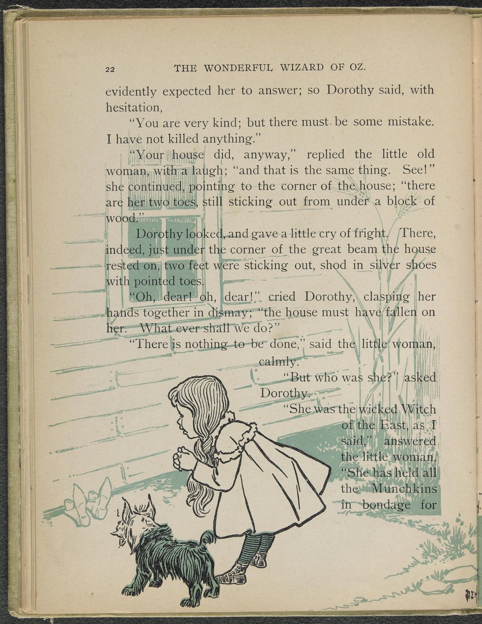 Illustrasjon fra «Den fantastiske trollmannen fra Oz» av Lyman Frank Baum av William Wallace Denslow