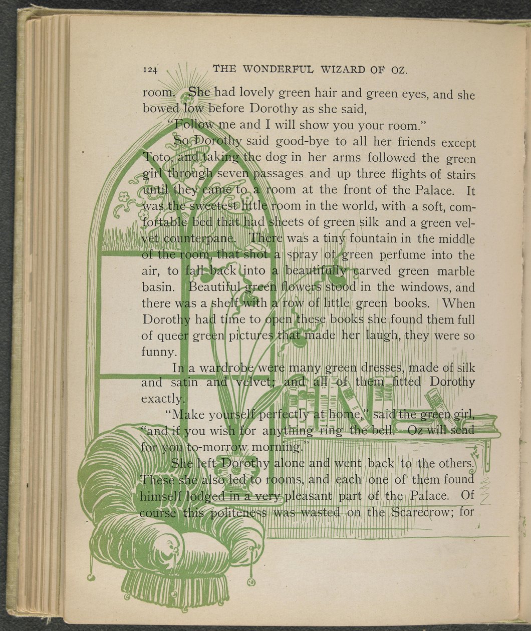 Illustrasjon fra «Den fantastiske trollmannen fra Oz» av Lyman Frank Baum av William Wallace Denslow