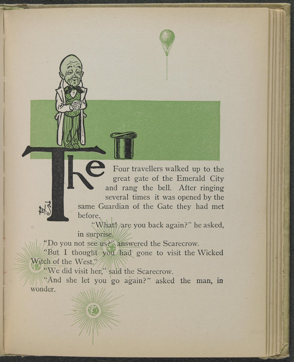 Illustrasjon fra «Den fantastiske trollmannen fra Oz» av Lyman Frank Baum av William Wallace Denslow