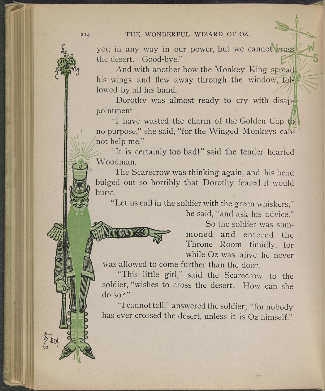 Illustrasjon fra «Den fantastiske trollmannen fra Oz» av Lyman Frank Baum av William Wallace Denslow