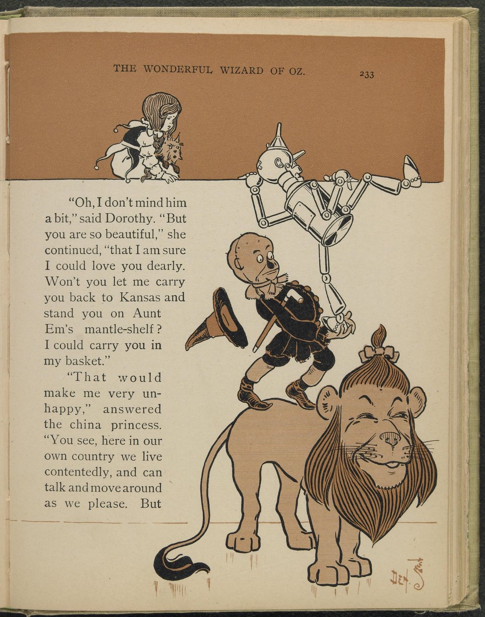 Illustrasjon fra «Den fantastiske trollmannen fra Oz» av Lyman Frank Baum av William Wallace Denslow