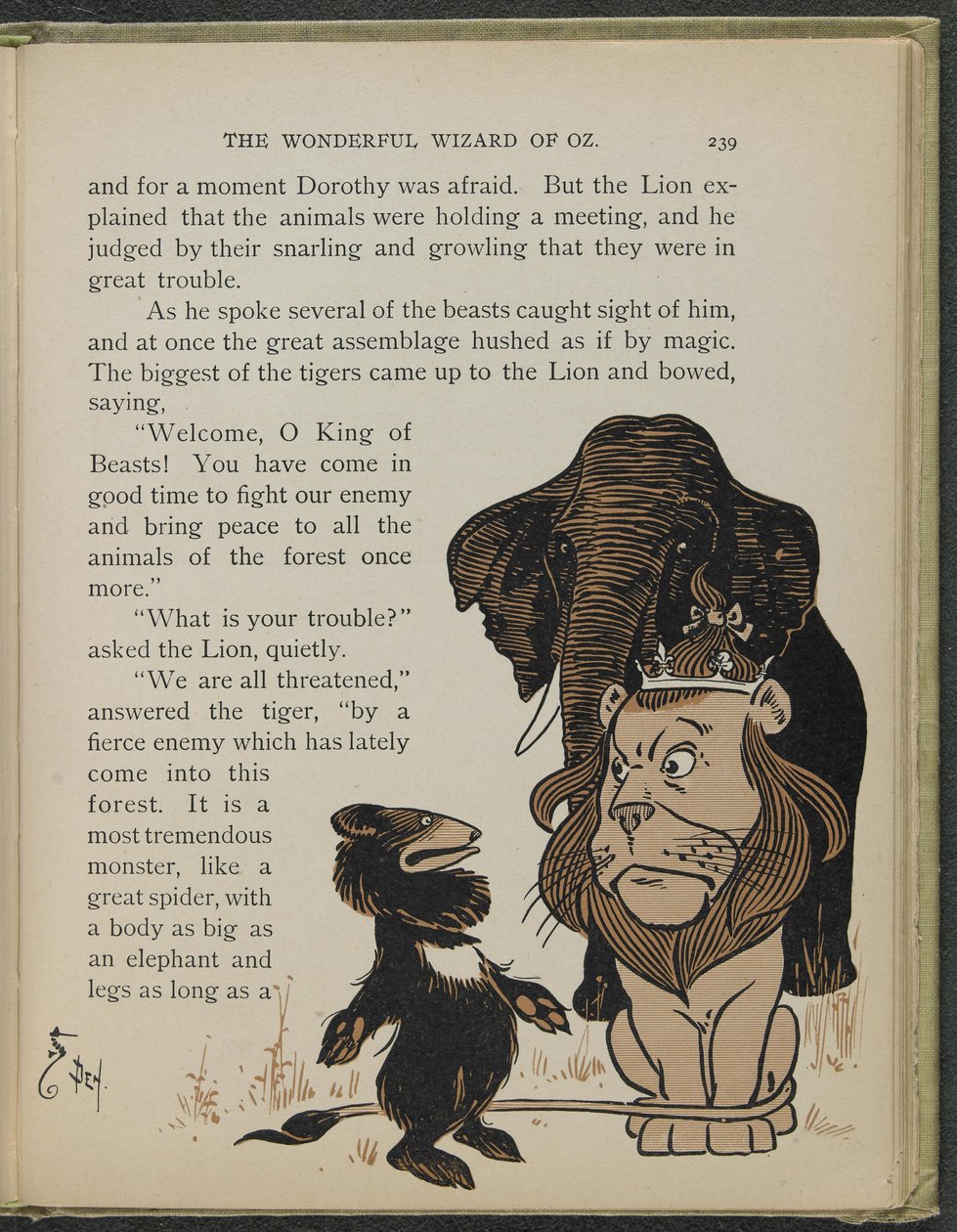 Illustrasjon fra «Den fantastiske trollmannen fra Oz» av Lyman Frank Baum av William Wallace Denslow