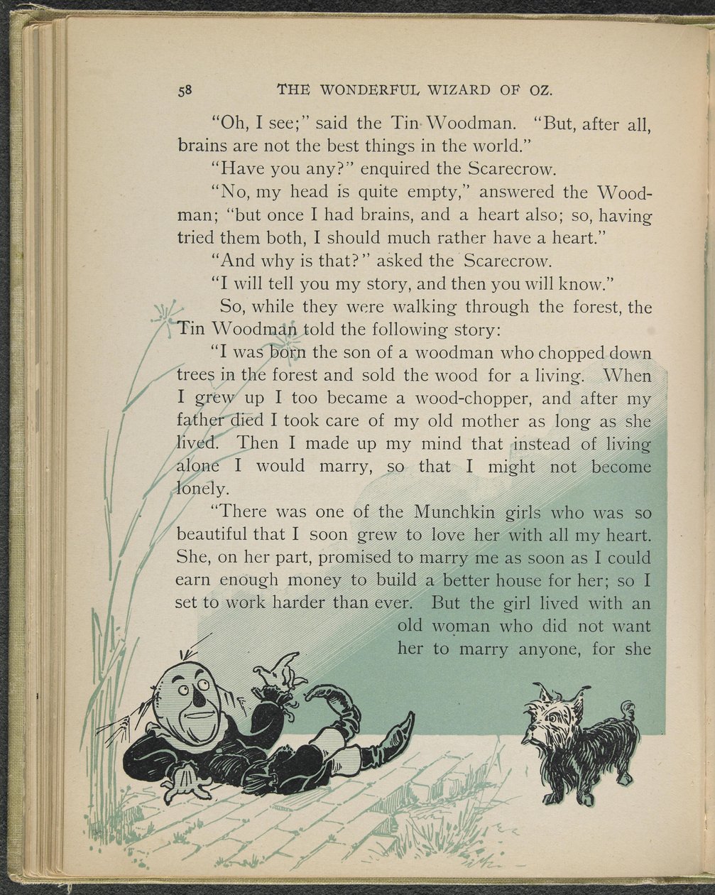 Illustrasjon fra «Den fantastiske trollmannen fra Oz» av Lyman Frank Baum av William Wallace Denslow