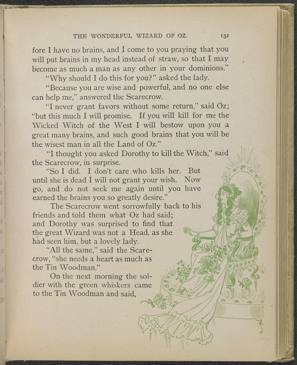 Illustrasjon fra «Den fantastiske trollmannen fra Oz» av Lyman Frank Baum av William Wallace Denslow