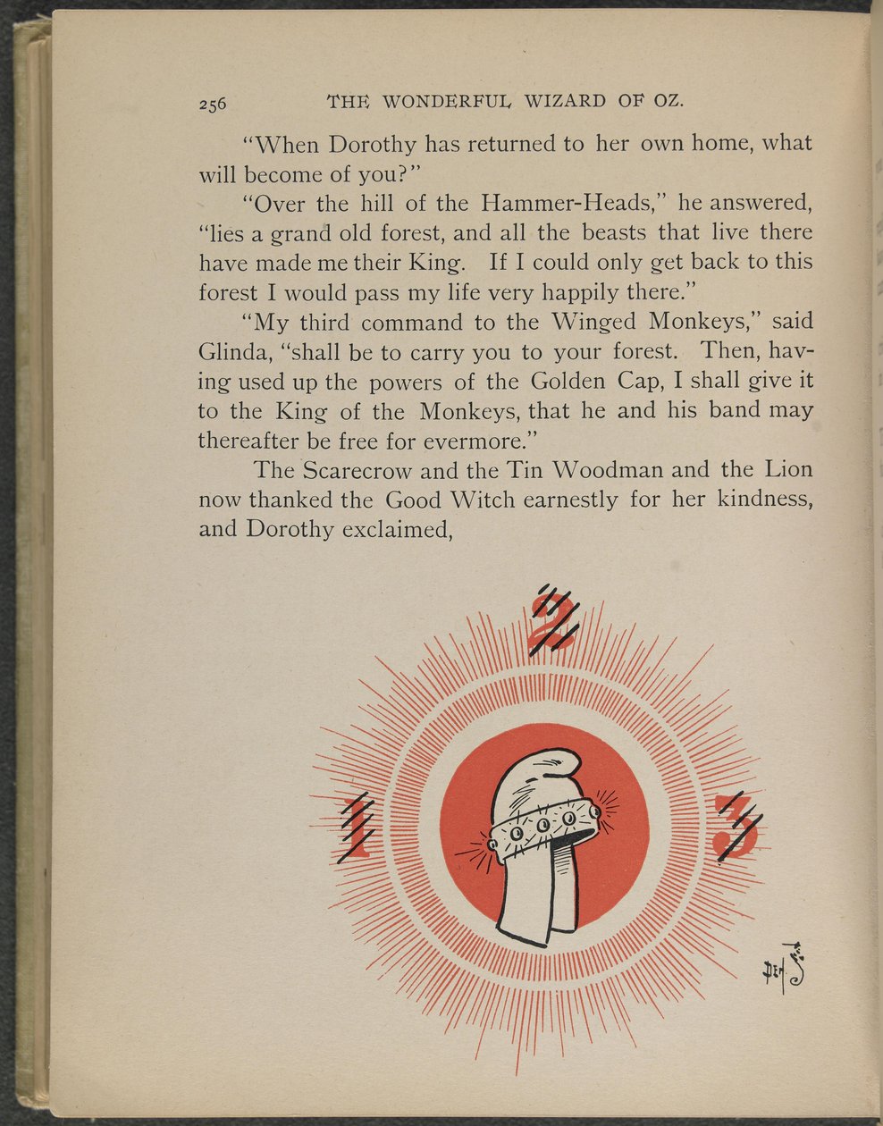 Illustrasjon fra «Den fantastiske trollmannen fra Oz» av Lyman Frank Baum av William Wallace Denslow