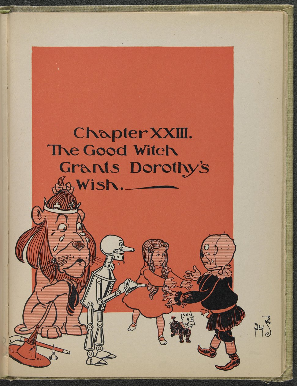 Illustrasjon fra «Den fantastiske trollmannen fra Oz» av Lyman Frank Baum av William Wallace Denslow