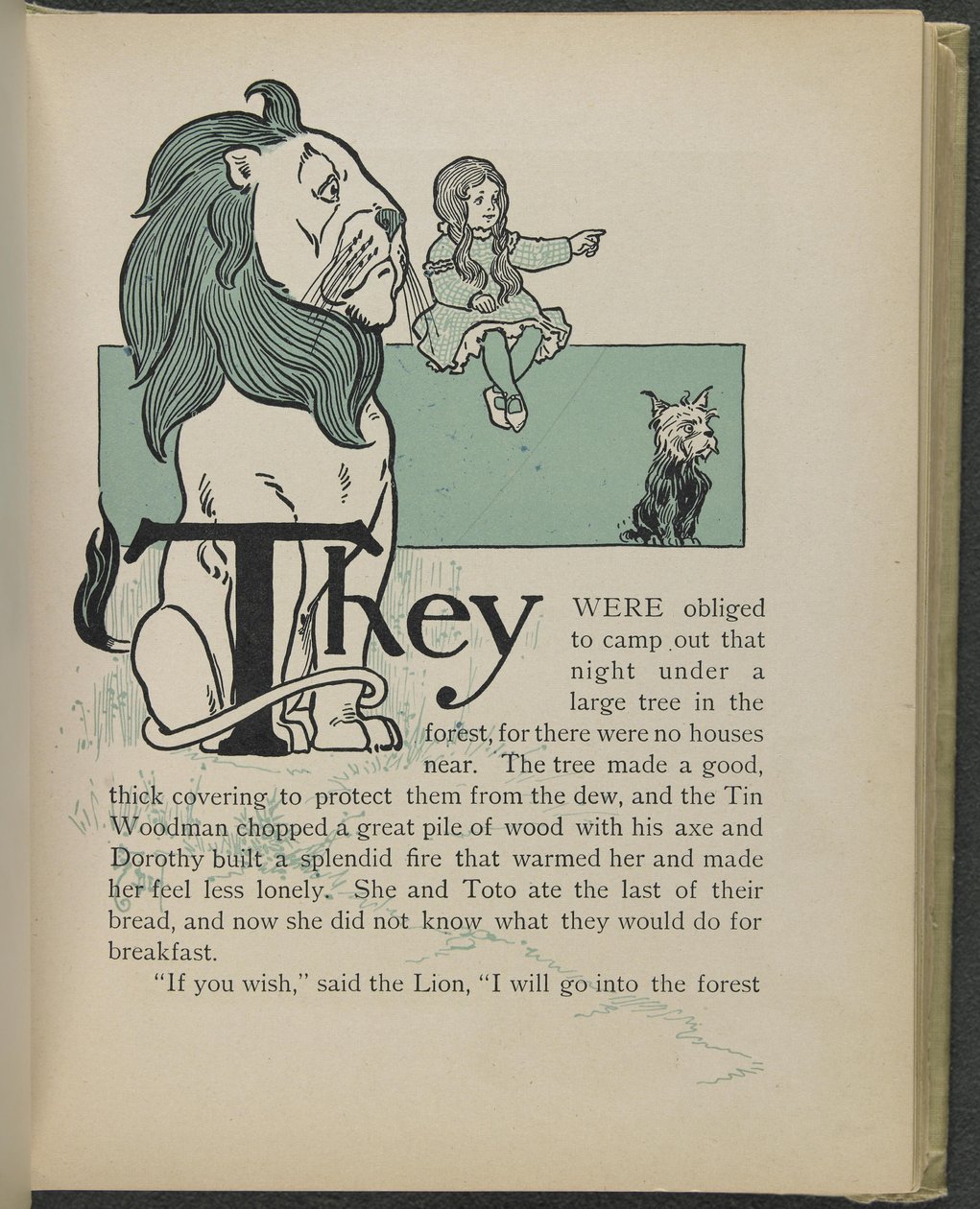Illustrasjon fra «Den fantastiske trollmannen fra Oz» av Lyman Frank Baum av William Wallace Denslow