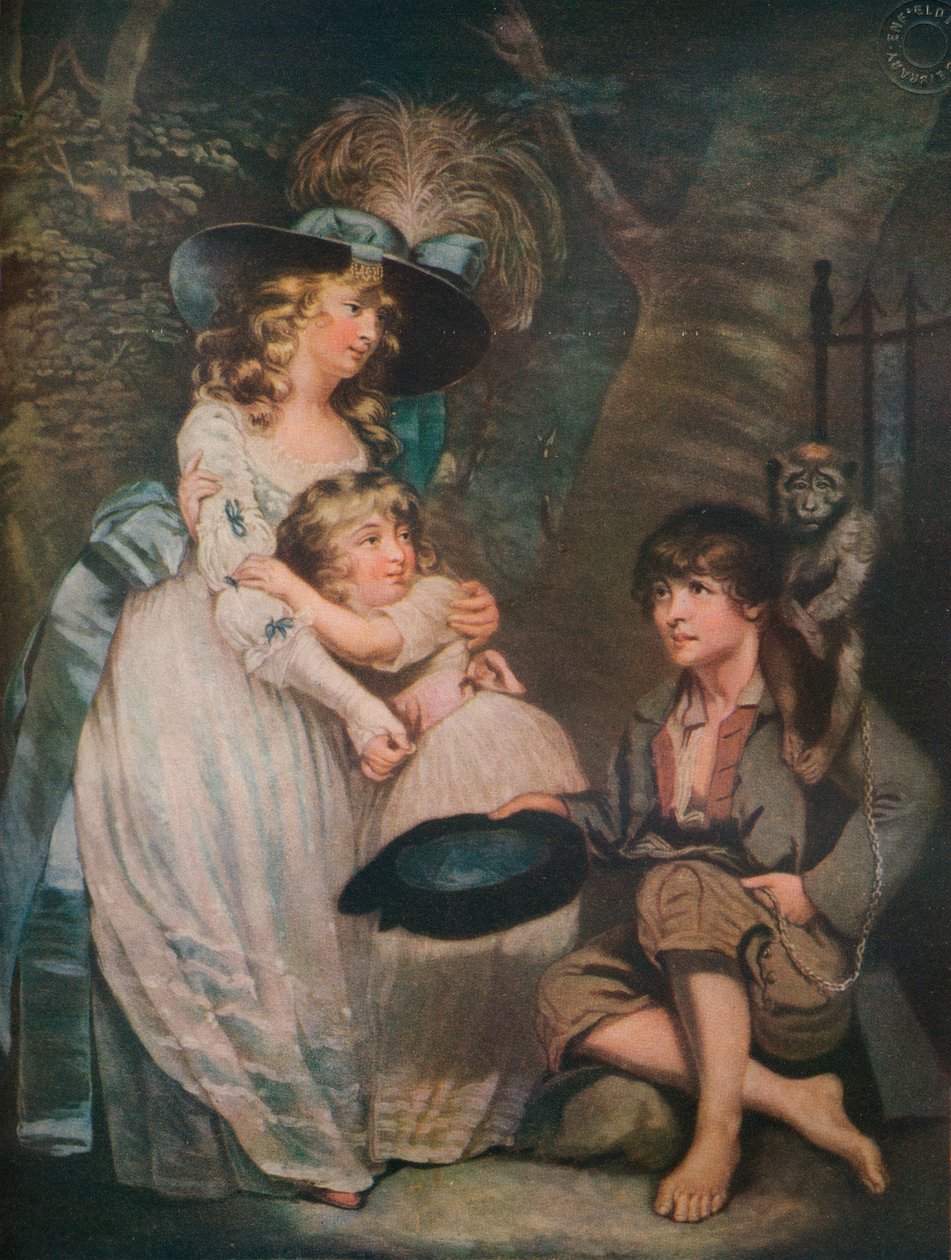 En ung dame som oppmuntrer den lave komikeren, c1786-1826, 1919 av William Ward
