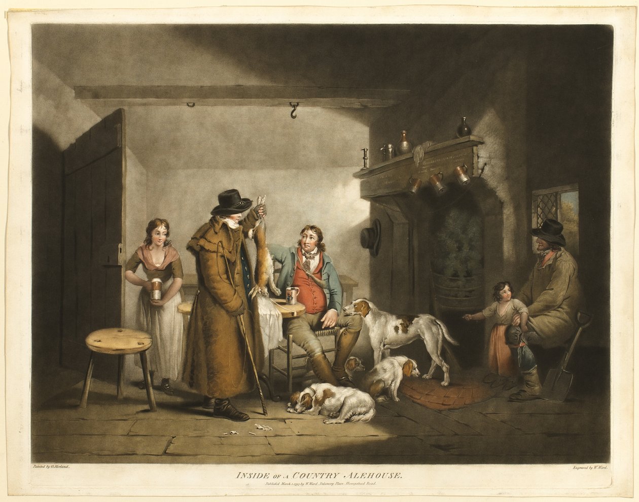 Innsiden av en Country Alehouse av William Ward