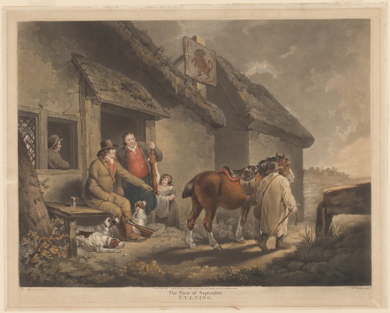 Den første september, kveld av William Ward after George Morland