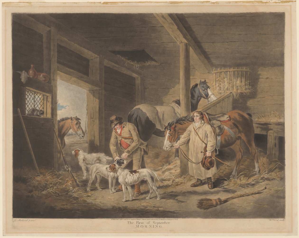 Den første september, morgen av William Ward after George Morland