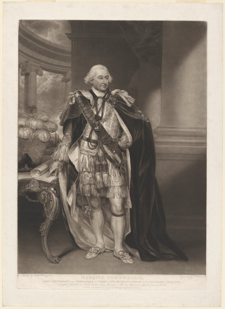 Lord Cornwallis av William Ward after Sir William Beechey