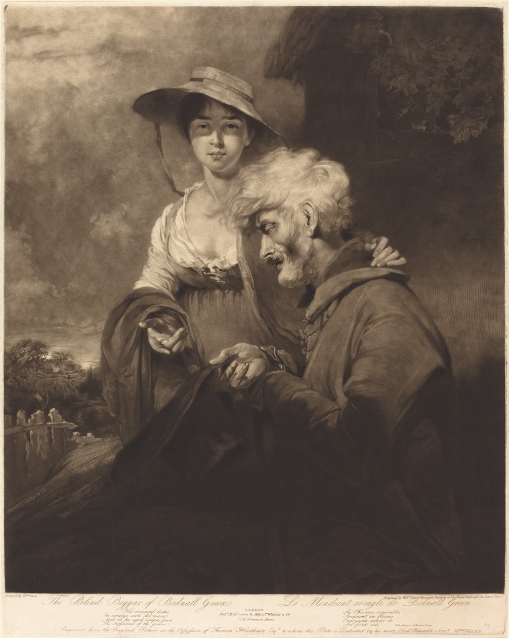 Den blinde tiggeren fra Bednall Green av William Ward after William Owen