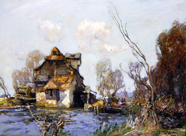 Gammel mølle på Ouse av William Watt Milne
