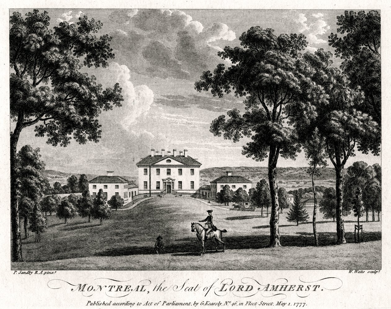 Montreal, setet til Lord Amherst, 1777 av William Watts