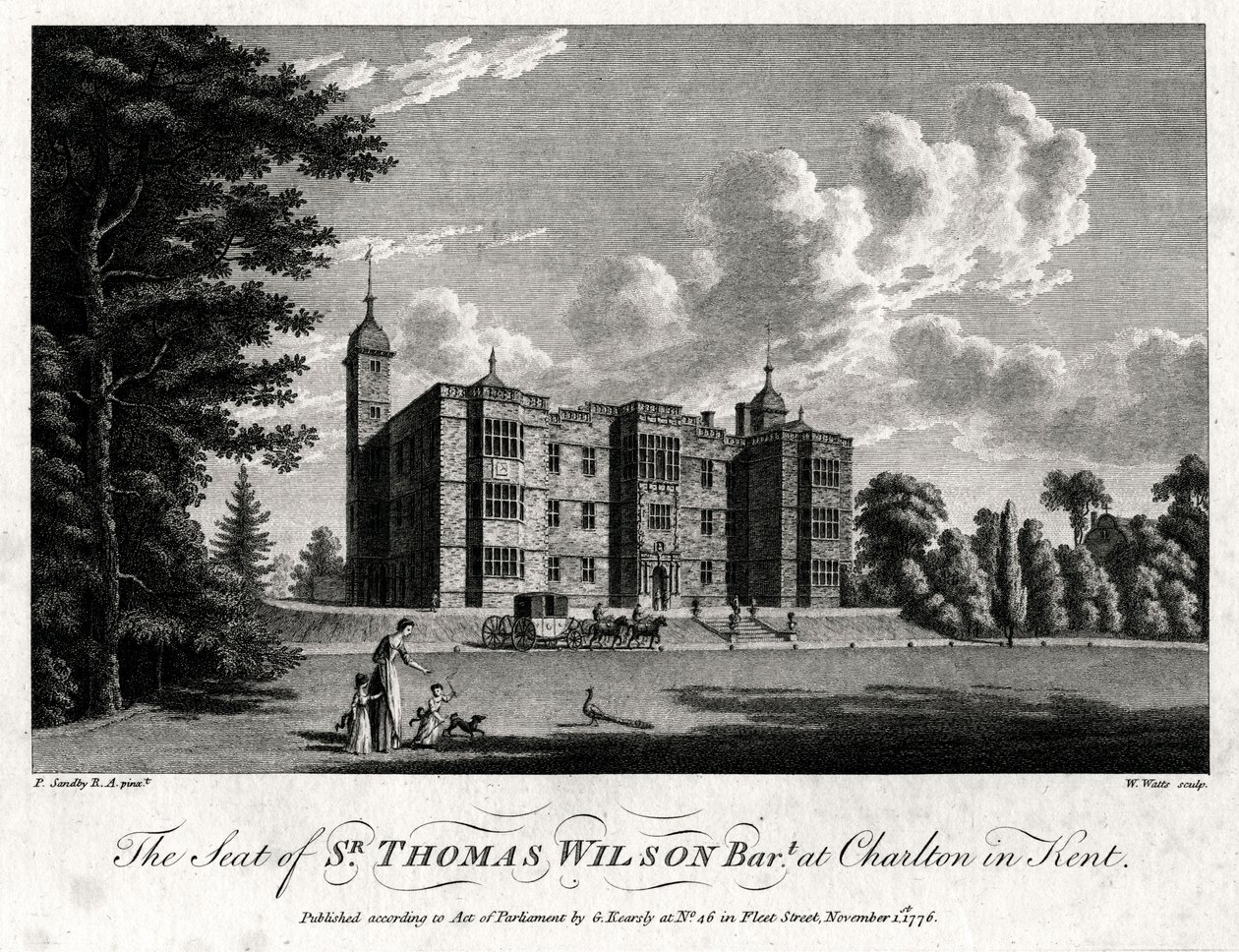 Setet til Sir Thomas Wilson Bart i Charlton i Kent, 1776 av William Watts