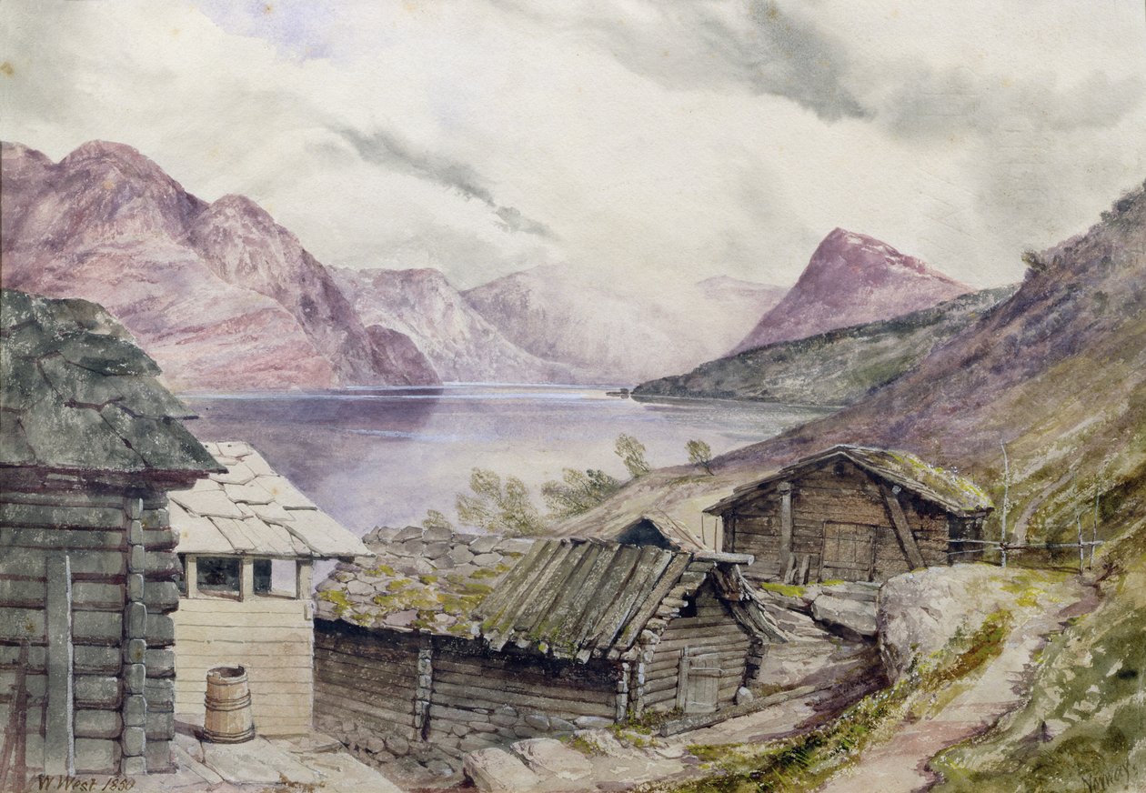 Romsdal Fjord, 1850 av William West