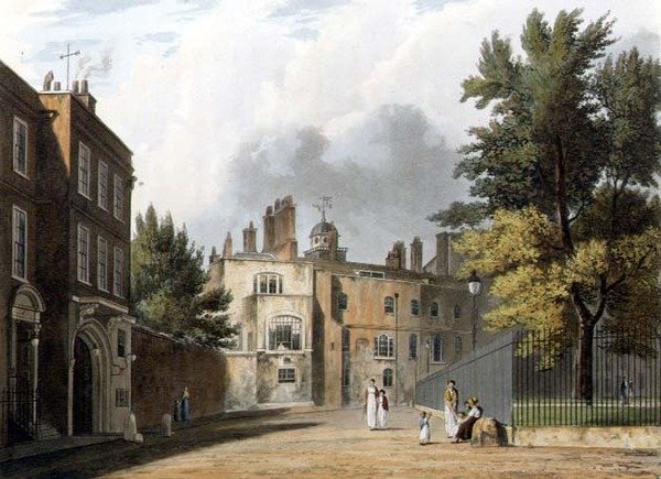 Charterhouse fra torget av William Westall