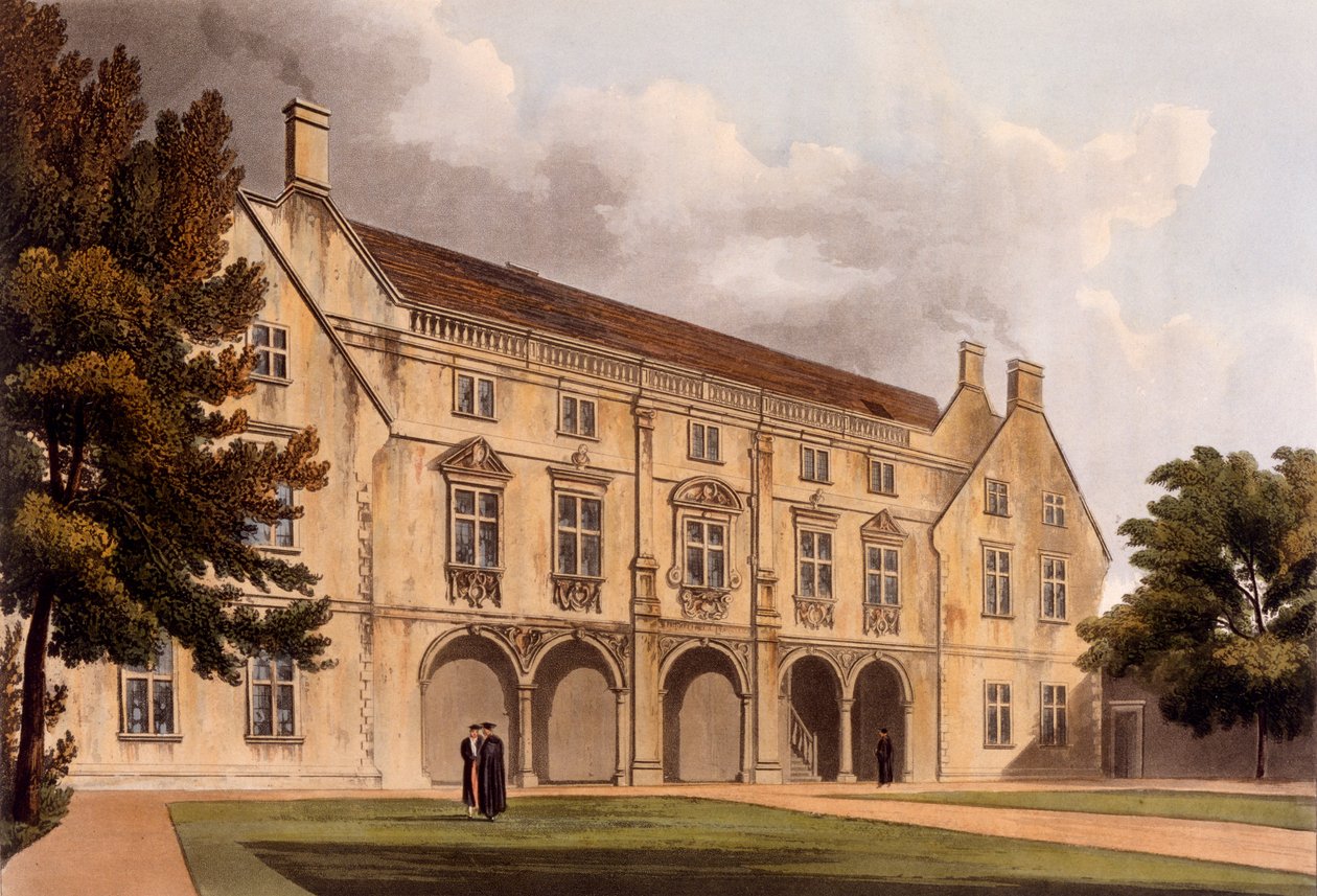 Eksteriør av Magdalene College Library, Cambridge, fra 