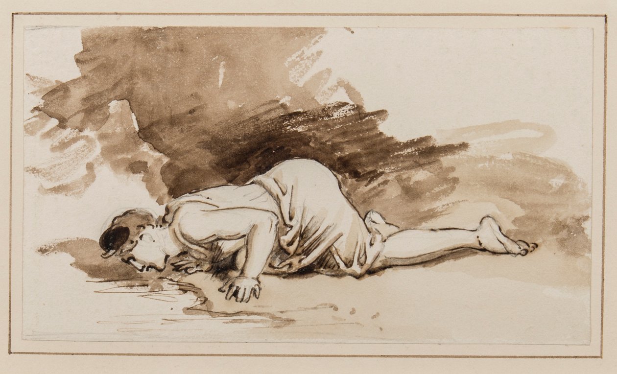 Narcissus (penn, pensel og blekk på papir) av William Westall