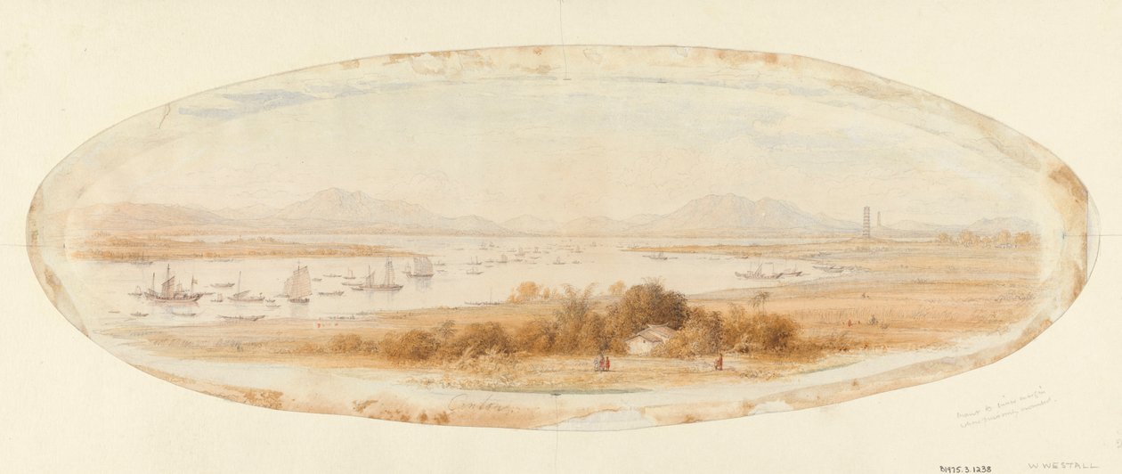 Whampoa og Canton River av William Westall