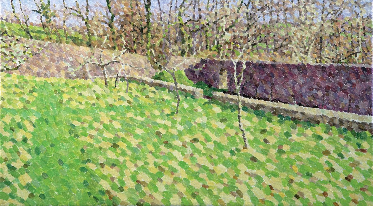 Orchard in Winter Sun, 2011 (Olje på lerret) av William Wilkins