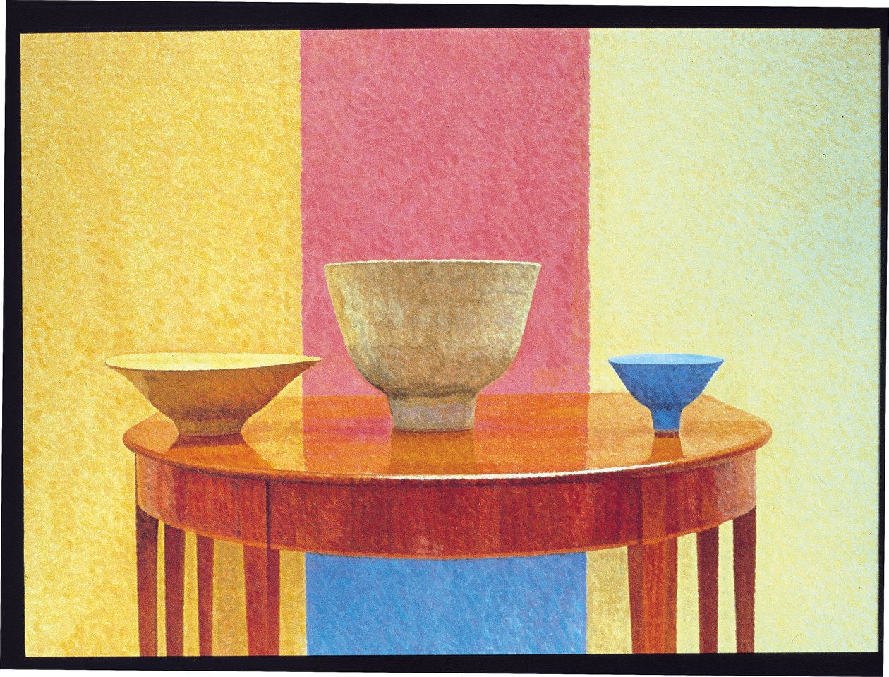 Stilleben, tre Lucie Rie-skåler av William Wilkins