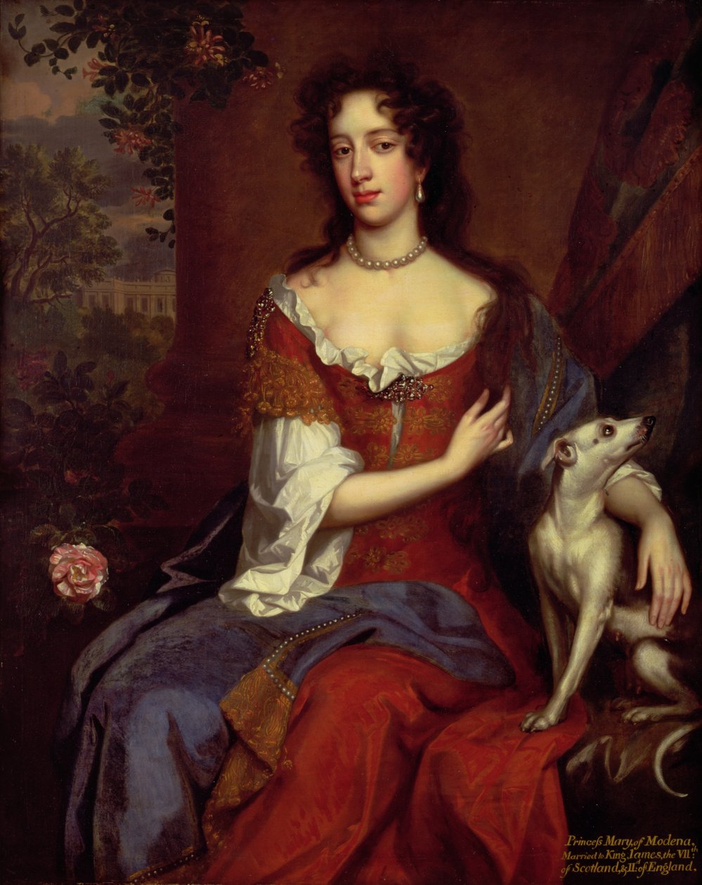 Portrett av Maria av Modena av William Wissing or Wissmig