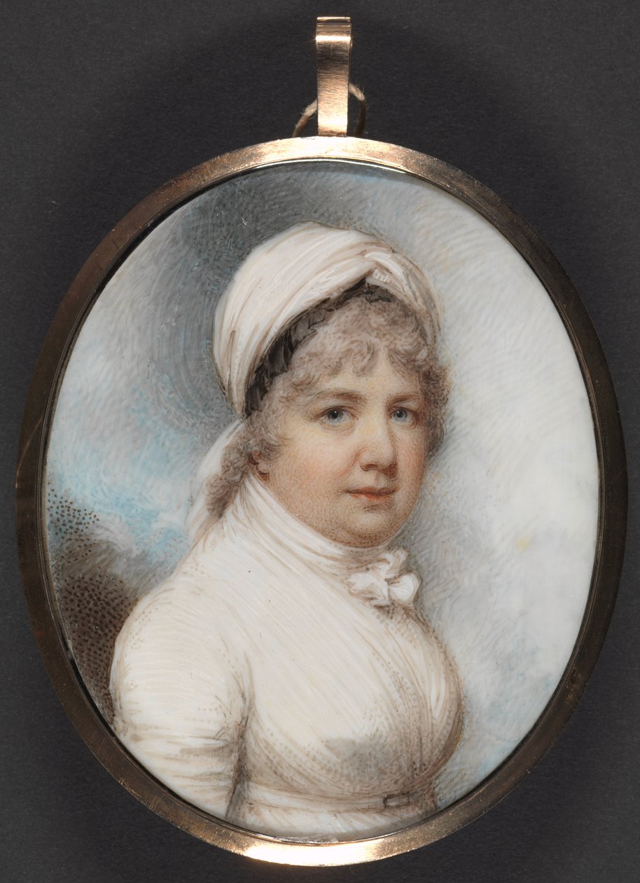 Mrs. Ellen Devis (1746-1820) (wc og kroppsfarge på elfenben) av William Wood