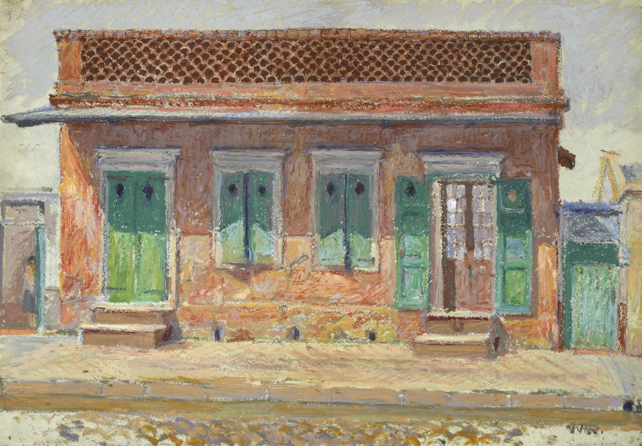 Hus på Dumaine Street, New Orleans, ca. 1904 av William Woodward