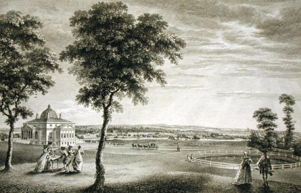 Foots-Cray Place i Kent, setet til Bourchier Cleeve Esq. (1715-60) (gravering) av William Woollett