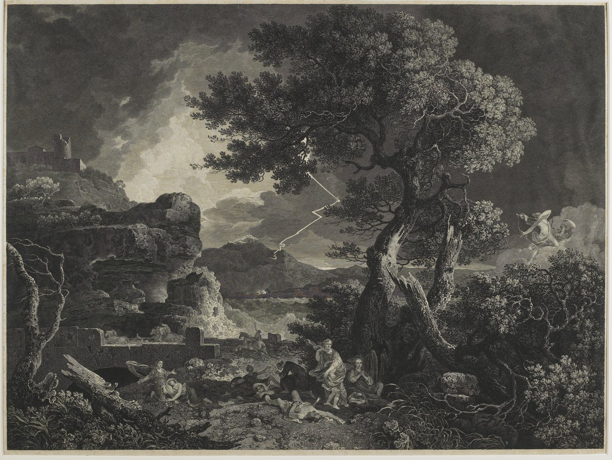 Ødeleggelsen av barna til Niobe, 1761 av William Woollett