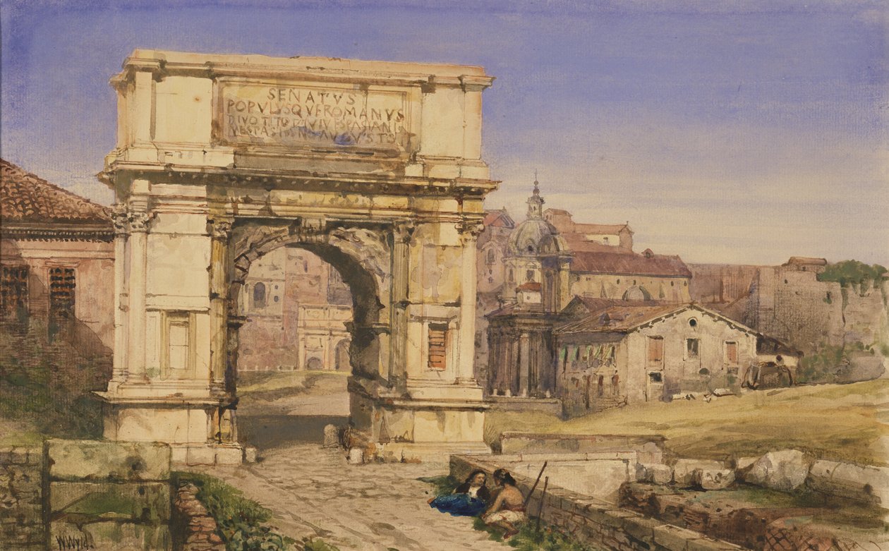 Titusbuen, Roma (akvarell på papir) av William Wyld